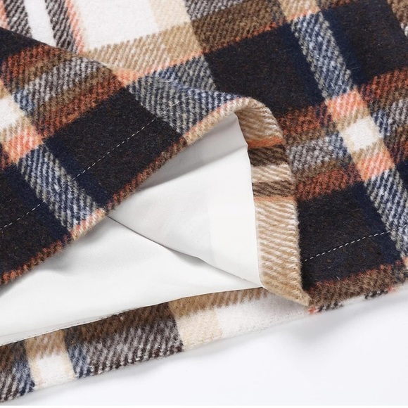 💕IDEALSANXUN Womens High Waist Plaid Skirt Bodycon Pencil Wool Mini Skirts - Picture 6 of 8